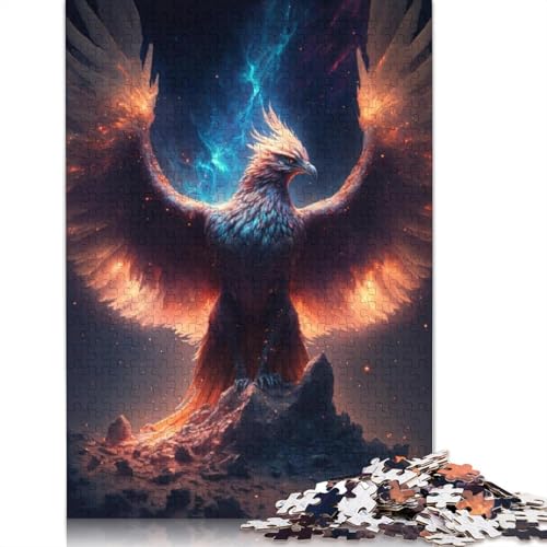 1000-teiliges Puzzle Fantasy Phoenix Puzzles für Erwachsene Holzpuzzle Dekomprimierendes geistiges Lernspielzeug Größe 75x50cm von LiJianXXR