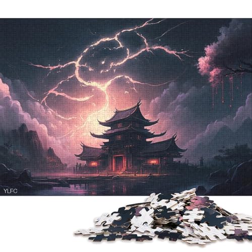 1000-teiliges Puzzle Japanischer Tempel, Puzzles für Erwachsene und Kinder, Holzpuzzle, Spielzeug, Denkspiel 75x50cm/1000 Teile von LiJianXXR