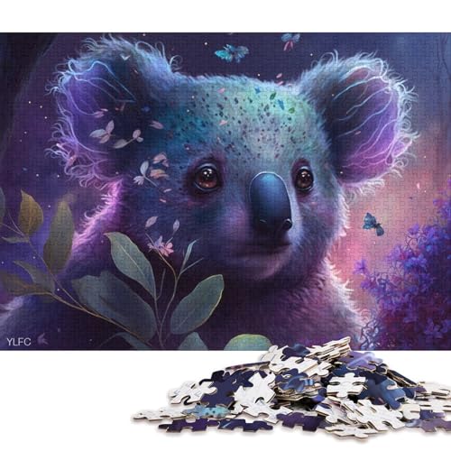 1000-teiliges Puzzle Koala im Wald, Puzzle-Geschenk, Holzpuzzle, Puzzles für Kindergeschenke 75x50cm/1000 Teile von LiJianXXR