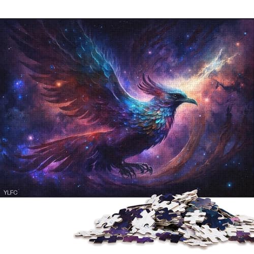 1000-teiliges Puzzle Kosmisches Tier, Phönix für Erwachsene, Kartonpuzzle, interessantes Puzzle zur Stressreduzierung (Größe 38 * 26 cm) von LiJianXXR