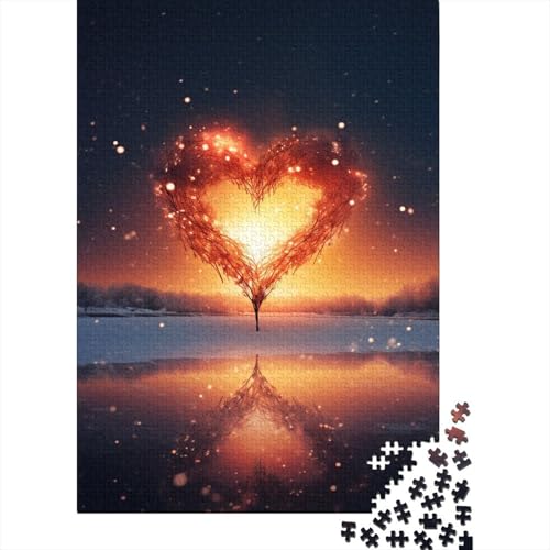 1000-teiliges Puzzle Liebesromantik für Erwachsene, Holzpuzzle, anspruchsvoll, Aber unterhaltsam und humorvoll (Größe 75 x 50 cm) von LiJianXXR