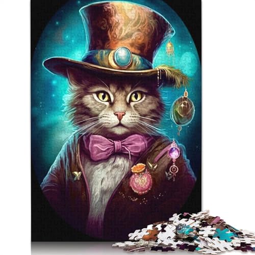 1000-teiliges Puzzle Magische Katze, Puzzle für Papppuzzle, Lernspiele, Heimdekorationspuzzle, Größe 38 x 26 cm von LiJianXXR