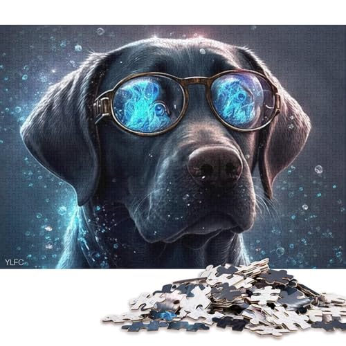 1000-teiliges Puzzle Magischer Labrador-Krieger, Puzzles für Erwachsene und Kinder, Kartonpuzzle, Spielzeug, Denkspiel 38x26cm/1000 Teile von LiJianXXR