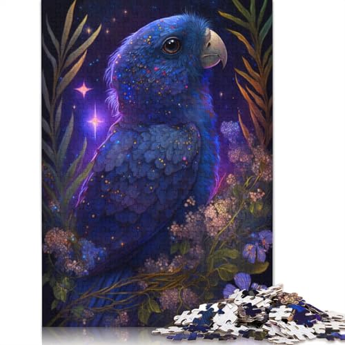 1000-teiliges Puzzle Papagei, Blumenuniversum, Puzzle für Erwachsene, Papppuzzle, tolles Geschenk für Erwachsene, Größe: 38 x 26 cm von LiJianXXR