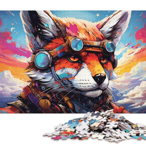 1000-teiliges Puzzle Roboter-Farbfuchs-Puzzle, Kartonpuzzle, Heimdekorationspuzzle 38x26cm/1000 Stück von LiJianXXR