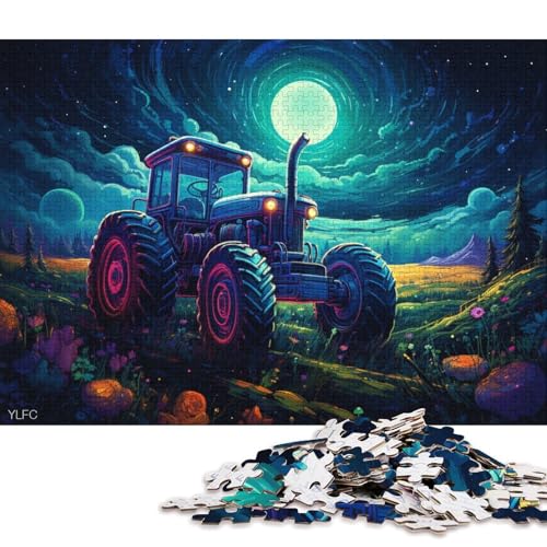 1000-teiliges Puzzle Traktor im Weltraum, Puzzle für Erwachsene und Kinder, Holzpuzzle, Spielzeug, Denkspiel 75x50cm/1000 Teile von LiJianXXR