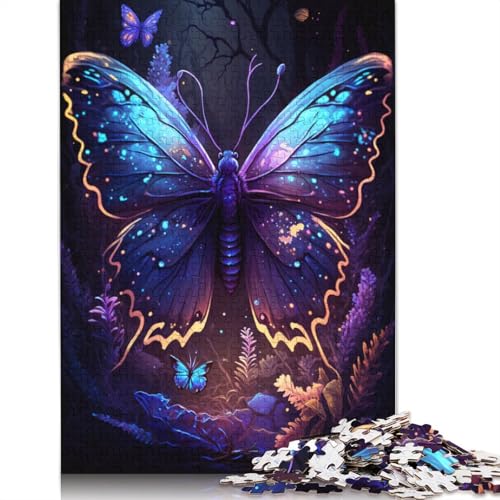 1000-teiliges Puzzle Traum-Schmetterlingsuniversum für Kinder, Kartonpuzzle, Lernspiel für Erwachsene und Kinder, Größe: 38 x 26 cm von LiJianXXR