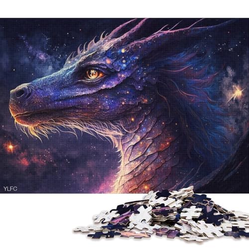 1000-teiliges Puzzle Universum Fliegender Drache, Puzzle für Erwachsene, Holzpuzzle, Lernspiele, Heimdekorationspuzzle (Größe 75 * 50 cm) von LiJianXXR