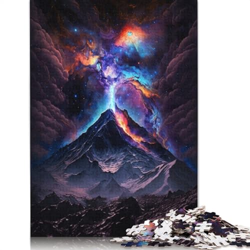 1000-teiliges Puzzle Vulkane in der Galaxie, Puzzle für Erwachsene, Holzpuzzle, anspruchsvolles Spiel (Größe 75 x 50 cm) von LiJianXXR