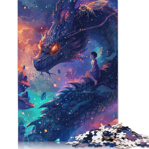 1000-teiliges Puzzle für Erwachsene, Anime-Drachen-Puzzle für Erwachsene, Holzpuzzle, anspruchsvolles Spiel, 75 x 50 cm von LiJianXXR