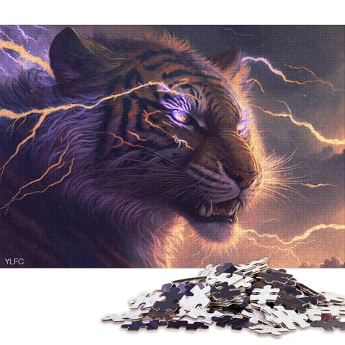 1000-teiliges Puzzle für Erwachsene, Art Dream Tiger, Puzzle für Erwachsene, Holzpuzzle, Lernspiele für Erwachsene und Kinder 75x50cm/1000 Teile von LiJianXXR