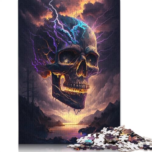 1000-teiliges Puzzle für Erwachsene, Art Fantasy-Totenkopf-Puzzle für Erwachsene, Puzzle aus Pappe, Heimdekoration, Puzzlegröße: 38 x 26 cm von LiJianXXR