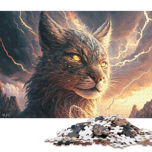 1000-teiliges Puzzle für Erwachsene, Art Lynx, Puzzles für Erwachsene, Holzpuzzles, Puzzles für Erwachsene, Geschenke 75x50cm/1000 Stück von LiJianXXR