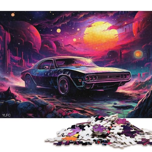 1000-teiliges Puzzle für Erwachsene, Cooles klassisches Sportwagen-Puzzle, Kartonpuzzle, Lernspielzeug, Familienspiele 38x26cm/1000 Teile von LiJianXXR