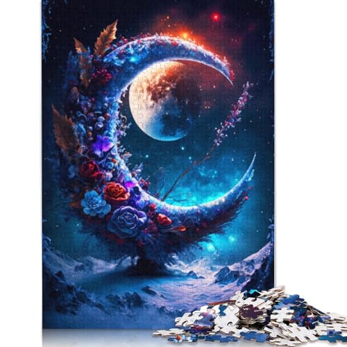 1000-teiliges Puzzle für Erwachsene, Cosmic Dream Moon, Puzzle für Erwachsene, Kartonpuzzle, Lernspiel, Herausforderungsspielzeug, Größe 38 x 26 cm von LiJianXXR