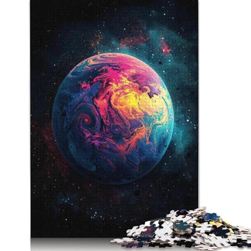 1000-teiliges Puzzle für Erwachsene, Cosmic Dream Planet, Puzzle für Erwachsene, Kartonpuzzle, Lernspiel, Herausforderungsspielzeug, Größe 38 x 26 cm von LiJianXXR