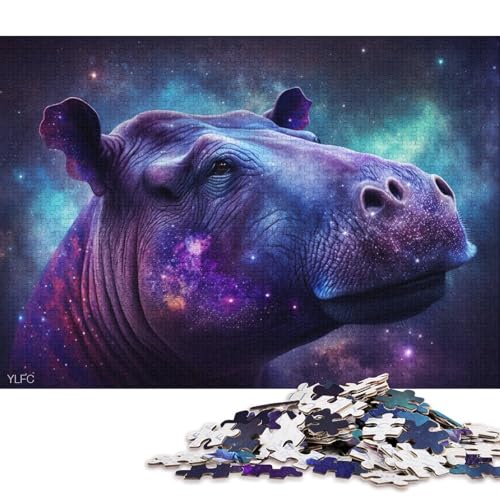 1000-teiliges Puzzle für Erwachsene, Cosmic Hippo, Puzzle aus Karton, Lernspielzeug (Größe 38 * 26 cm) von LiJianXXR