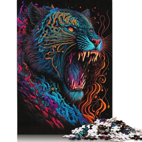 1000-teiliges Puzzle für Erwachsene, Cosmos Tiger, Puzzles für Erwachsene, Kartonpuzzle, Lernspiel, Herausforderungsspielzeug, Größe 38 x 26 cm von LiJianXXR