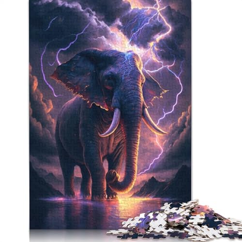 1000-teiliges Puzzle für Erwachsene, Fantasie-Elefant, Puzzle für Erwachsene, Karton-Puzzle, Lernpuzzle, Familienspielgröße: 38 x 26 cm von LiJianXXR