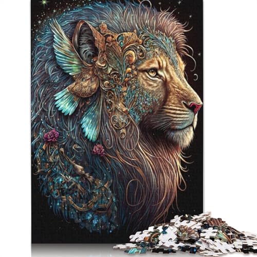 1000-teiliges Puzzle für Erwachsene, Fantasie-Löwe, Puzzle für Erwachsene, Kartonpuzzle, Lernspiel für Erwachsene und Kinder, Größe 38 x 26 cm von LiJianXXR