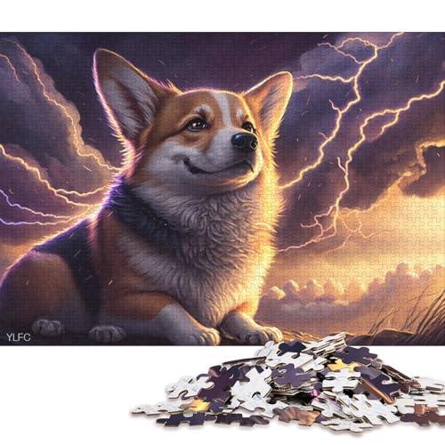 1000-teiliges Puzzle für Erwachsene, Fantasy Art Corgi-Puzzle für Erwachsene, Holzpuzzle, dekomprimierendes geistiges Lernspielzeug 75x50cm/1000 Stück von LiJianXXR