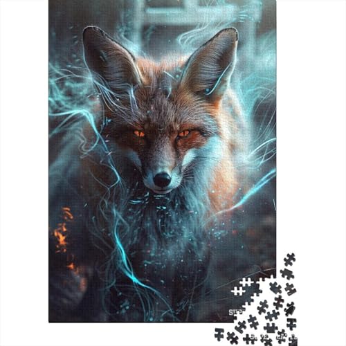 1000-teiliges Puzzle für Erwachsene, Fuchs-Puzzle für Erwachsene und Kinder ab 12 Jahren, Holzbrett-Puzzle, anspruchsvolles Spiel, Größe: 75 x 50 cm von LiJianXXR