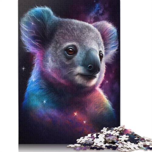 1000-teiliges Puzzle für Erwachsene, Galaxie-Tier-Koala-Puzzle für Erwachsene, Holzpuzzle, dekomprimierendes geistiges Lernspielzeug (Größe 75 x 50 cm) von LiJianXXR