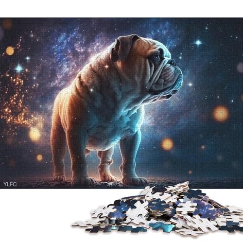 1000-teiliges Puzzle für Erwachsene, Galaxy Bulldog, Puzzle für Erwachsene, Kartonpuzzle, dekomprimierendes geistiges Lernspielzeug 38x26cm/1000 Stück von LiJianXXR