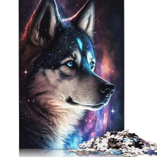 1000-teiliges Puzzle für Erwachsene, Galaxy Husky-Puzzle für Erwachsene, Holzpuzzle, dekomprimierendes geistiges Lernspielzeug (Größe 75 x 50 cm) von LiJianXXR