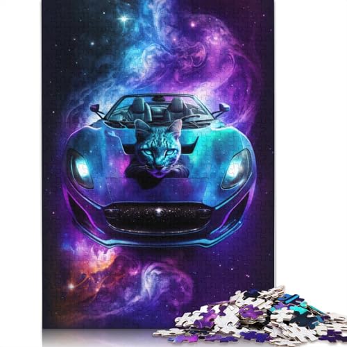 1000-teiliges Puzzle für Erwachsene, Galaxy-Sportwagen-Puzzle für Erwachsene, Holzpuzzle, dekomprimierendes geistiges Lernspielzeug (Größe 75 x 50 cm) von LiJianXXR