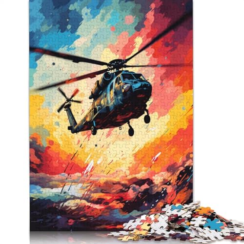 1000-teiliges Puzzle für Erwachsene, Hubschrauber-Puzzle für Erwachsene, Kartonpuzzle, Lernspiele für Erwachsene und Kinder, 38 x 26 cm von LiJianXXR