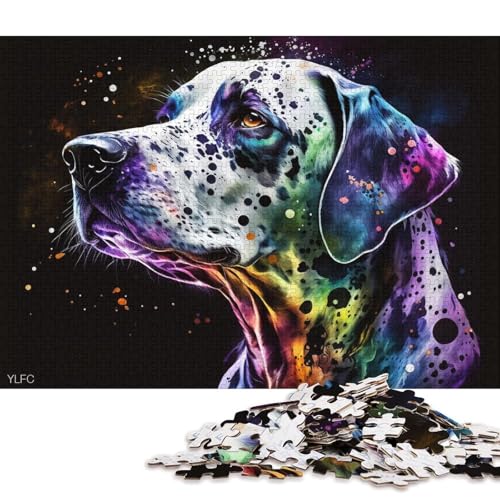 1000-teiliges Puzzle für Erwachsene, Puzzle-Geschenke, Bunte Dalmatiner-Puzzles für Karton, Puzzle-Spielzeug zur Heimdekoration (Größe 38 * 26 cm) von LiJianXXR