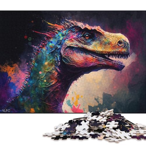 1000-teiliges Puzzle für Erwachsene, Puzzle-Geschenke, Bunte Dinosaurier-Puzzles für Karton, Puzzles zur Heimdekoration, Puzzle-Spielzeug (Größe 38 * 26 cm) von LiJianXXR