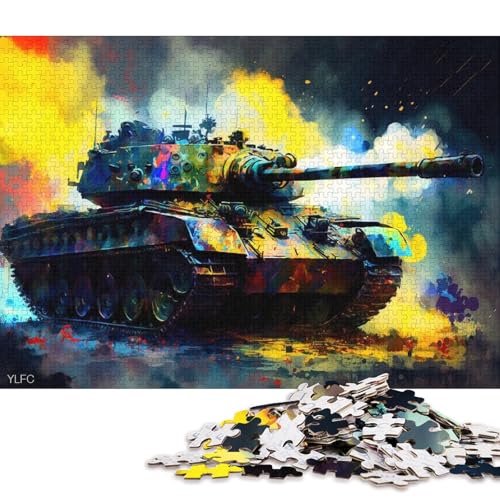 1000-teiliges Puzzle für Erwachsene, Puzzle-Geschenke, Bunte Panzer-Puzzles für Karton, Puzzles für die Heimdekoration, Puzzle-Spielzeug (Größe 38 * 26 cm) von LiJianXXR