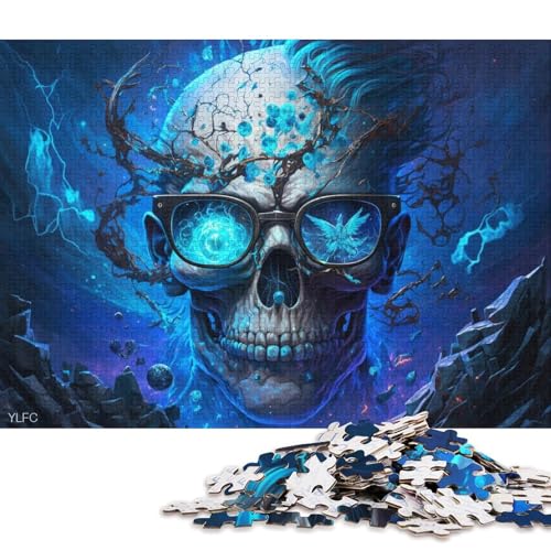 1000-teiliges Puzzle für Erwachsene, Puzzle-Geschenke, Skelett-Krieger-Puzzle für Holzpuzzle, Heimdekoration, Puzzle-Spielzeug (Größe 75 * 50 cm) von LiJianXXR