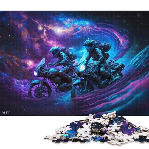 1000-teiliges Puzzle für Erwachsene, Puzzle-Geschenke, kosmisches Motorrad-Puzzle für Kinder, Kartonpuzzle, Heimdekoration, Puzzle-Spielzeug (Größe 38 * 26 cm) von LiJianXXR