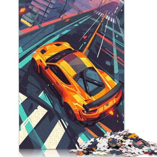 1000-teiliges Puzzle für Erwachsene, Supercar-Rennpuzzle für Erwachsene, Kartonpuzzle, tolles Geschenk für Erwachsene, Größe 38 x 26 cm von LiJianXXR