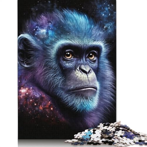 1000-teiliges Puzzle für Erwachsene, Tier-Galaxie-Affen-Puzzle für Erwachsene, Holzpuzzle, Puzzle für Erwachsene, Geschenke (Größe 75 x 50 cm) von LiJianXXR