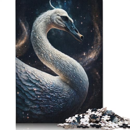 1000-teiliges Puzzle für Erwachsene, Traumschwan, Puzzle für Kinder, Holzpuzzle, Puzzle für Erwachsene, Lernspiel, Herausforderungsspielzeug (Größe 75 x 50 cm) von LiJianXXR