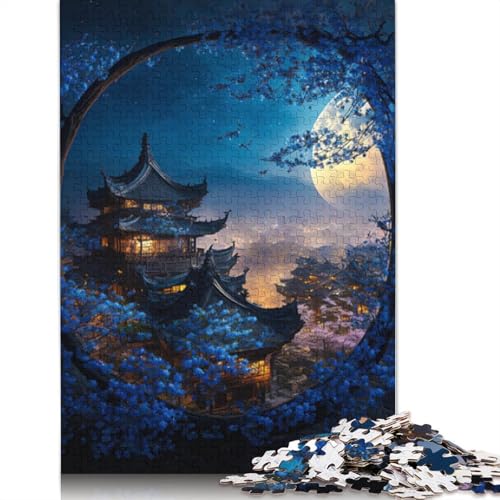 1000-teiliges Puzzle für Erwachsene, japanische Tempel, Puzzle für Erwachsene, Kartonpuzzle, tolles Geschenk für Erwachsene, Größe 38 x 26 cm von LiJianXXR