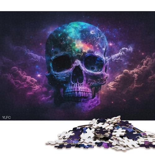 1000-teiliges Puzzle für Erwachsene, kosmische Kunst, Totenkopf-Puzzle, Karton-Puzzle, Lernspielzeug (Größe 38 * 26 cm) von LiJianXXR