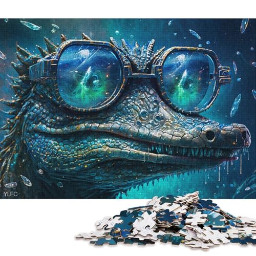 1000-teiliges Puzzle für Erwachsene, magischer Krokodil-Krieger, Puzzle für Erwachsene, Papppuzzle, tolles Geschenk für Erwachsene (Größe 38 * 26 cm) von LiJianXXR