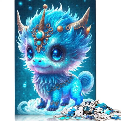 1000-teiliges Puzzle für Erwachsene, süßes Drachenbaby, Puzzle-Geschenk, Holzpuzzle, tolles Geschenk für Erwachsene, Größe 75 x 50 cm von LiJianXXR