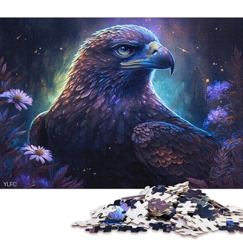 1000-teiliges Puzzlespiel Magischer Adler, Puzzle für Erwachsene, Kartonpuzzle, Lernspiel, Herausforderungsspielzeug (Größe 38 * 26 cm) von LiJianXXR