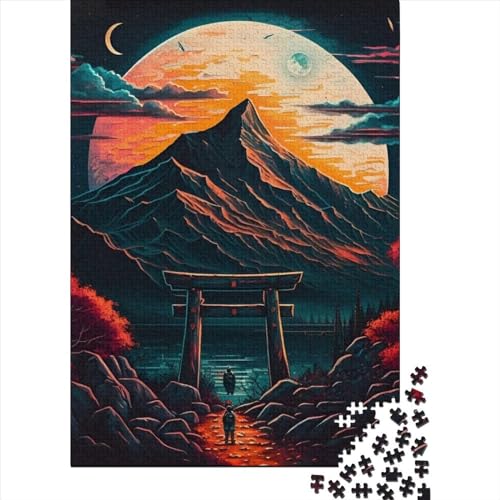 Japanisches Torii-Tor, Holzpuzzle, Puzzle für Erwachsene und Teenager, lustige Puzzles für Erwachsene, 1000-teiliges Spielzeug, Denkspiel (Größe 75x50 cm) von LiJianXXR