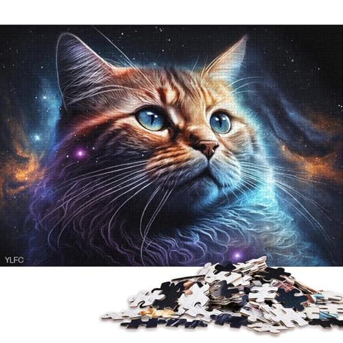 Lustige Puzzles für Erwachsene, 1000 Teile, kosmische Galaxie, Garfield-Puzzles für Karton, Puzzles, Heimdekoration, Puzzle-Spielzeug (Größe 38 * 26 cm) von LiJianXXR