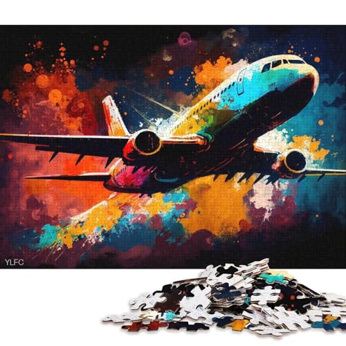 Lustiges Puzzle für Erwachsene, 1000 Teile, Bunte Flugzeuge, Puzzle für Karton, Puzzles, Heimdekoration, Puzzle-Spielzeug (Größe 38 * 26 cm) von LiJianXXR