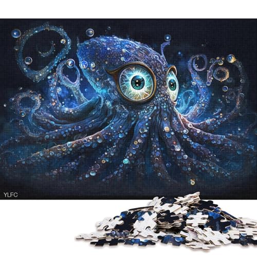 Lustiges Puzzle für Erwachsene, 1000 Teile, Oktopus, magische Tiere, Puzzle für Karton, Puzzles, Heimdekoration, Puzzle-Spielzeug (Größe 38 * 26 cm) von LiJianXXR