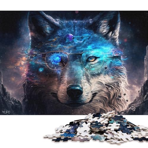 Lustiges Puzzle für Erwachsene, 1000 Teile, magischer Wolfskrieger, Puzzle für Karton, Puzzles, Heimdekoration, Puzzle-Spielzeug (Größe 38 * 26 cm) von LiJianXXR