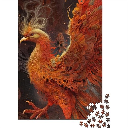 Phoenix Holzpuzzle, Puzzle für Erwachsene und Teenager, lustige Puzzles für Erwachsene, 1000-teiliges Spielzeug, Denkspiel (Größe 75x50 cm) von LiJianXXR